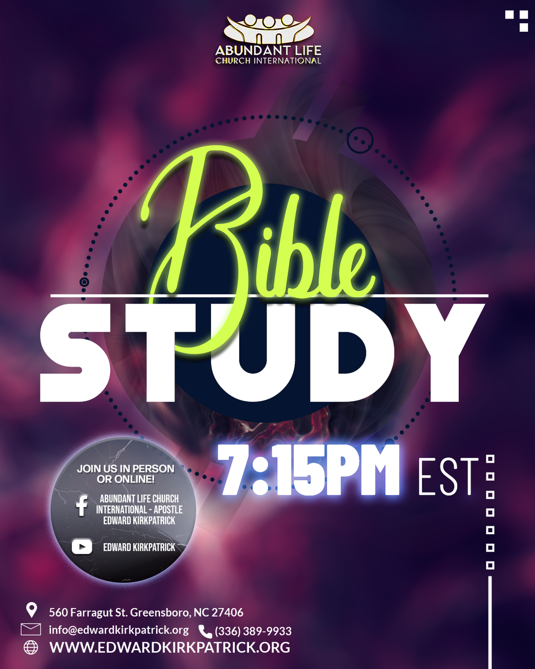 Manifesting The Christ Life - Bible Study - 1.16.24 7:15pm