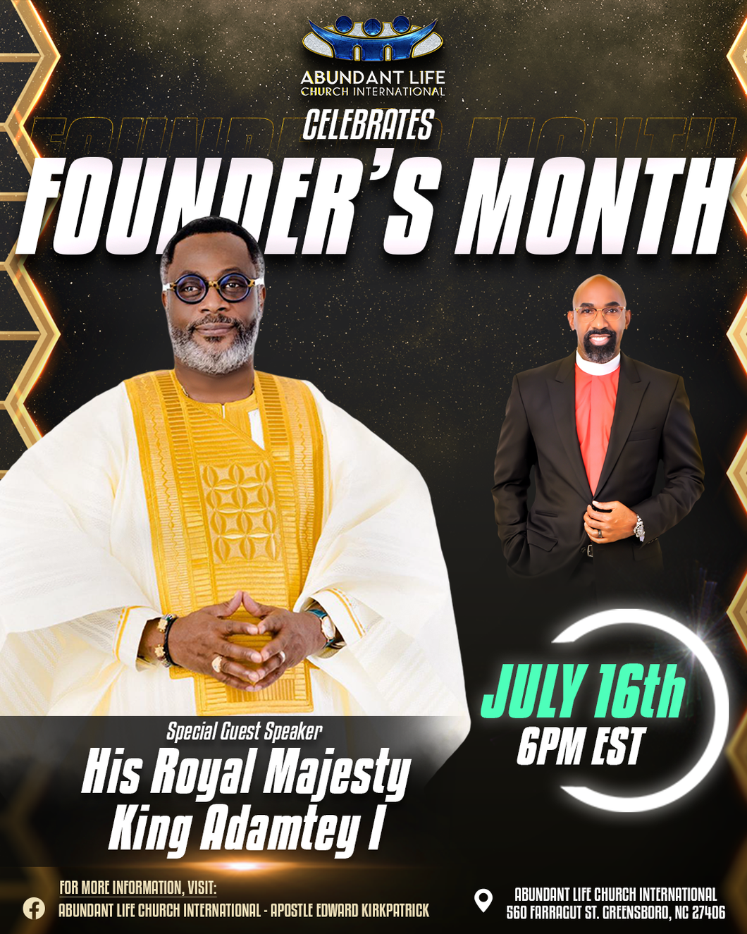 Founder's Month - His Royal Majesty King Adamtey I - 7.16.23 - 6PM