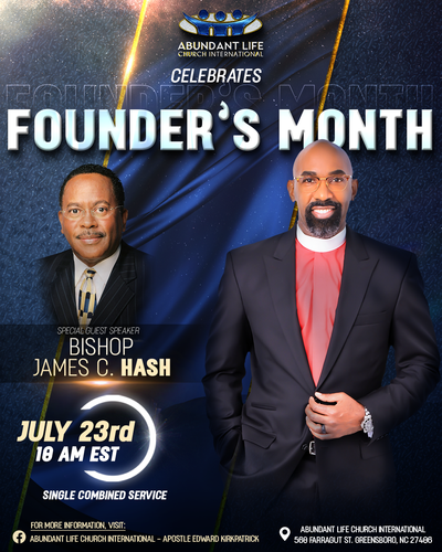 Founder's Month - Bishop James C. Hash, Sr. - Agape Love - 7.23.23 - 10AM